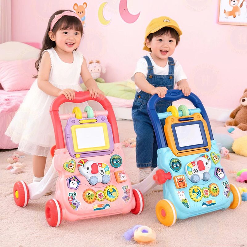 Andador Infantil Didático Musical Empurrador Bebê Quadro Magico Educativo