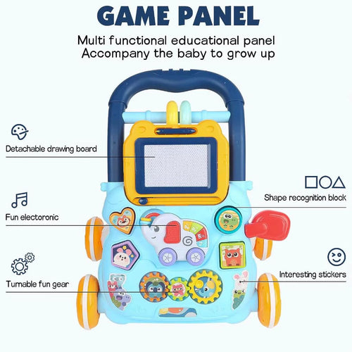 Andador Infantil Didático Musical Empurrador Bebê Quadro Magico Educativo