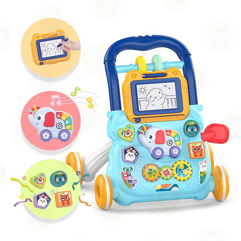 Andador Infantil Didático Musical Empurrador Bebê Quadro Magico Educativo