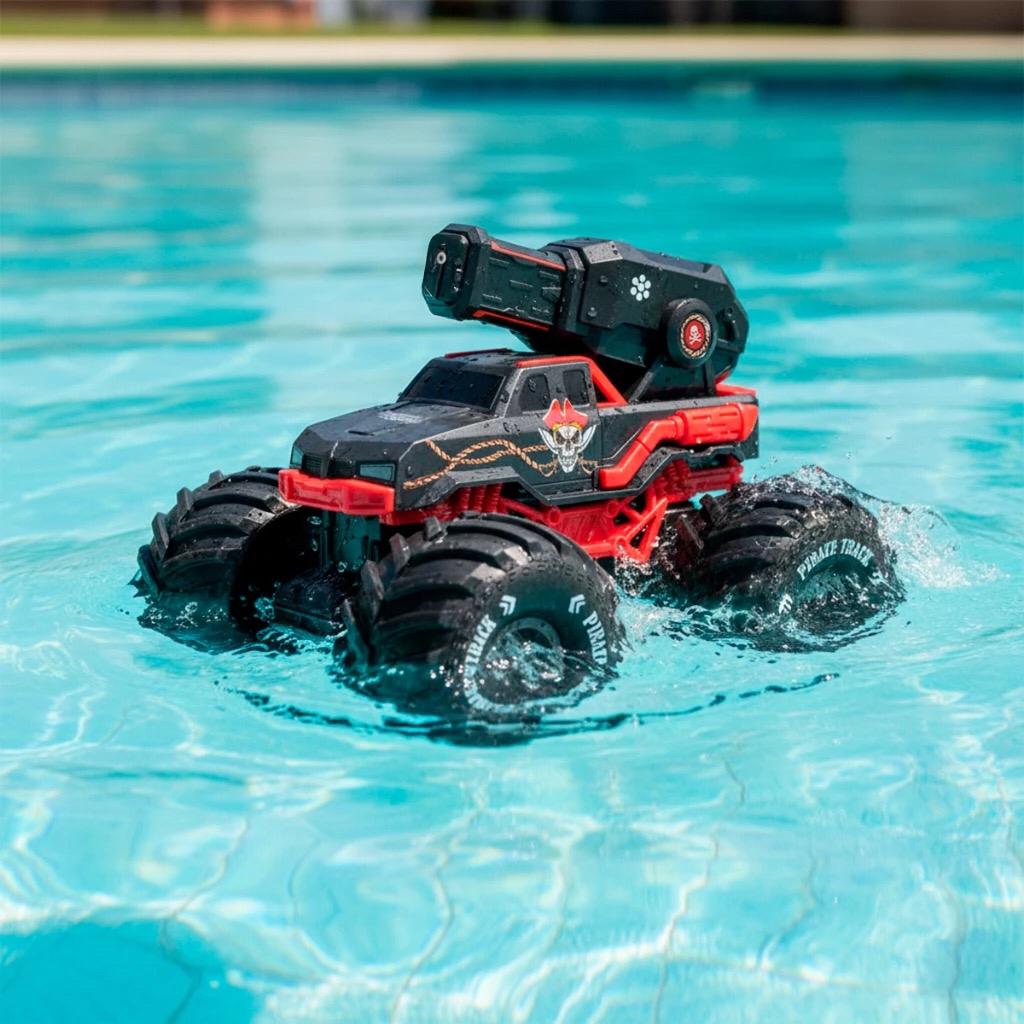Carrinho De Controle Remoto Hidro Racer Conect Brinq Cor Azul Brinquedo Infantil Para Piscina