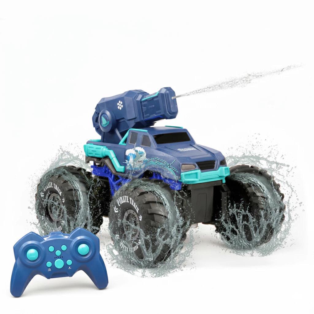 Carrinho De Controle Remoto Hidro Racer Conect Brinq Cor Azul Brinquedo Infantil Para Piscina