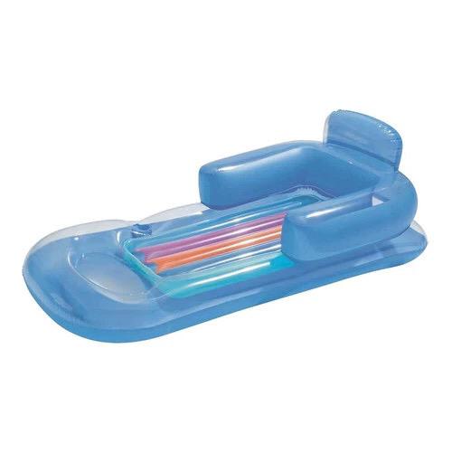 Boia Poltrona Inflável Piscina Colchão Apoio Braço Encosto Porta Copo Verão