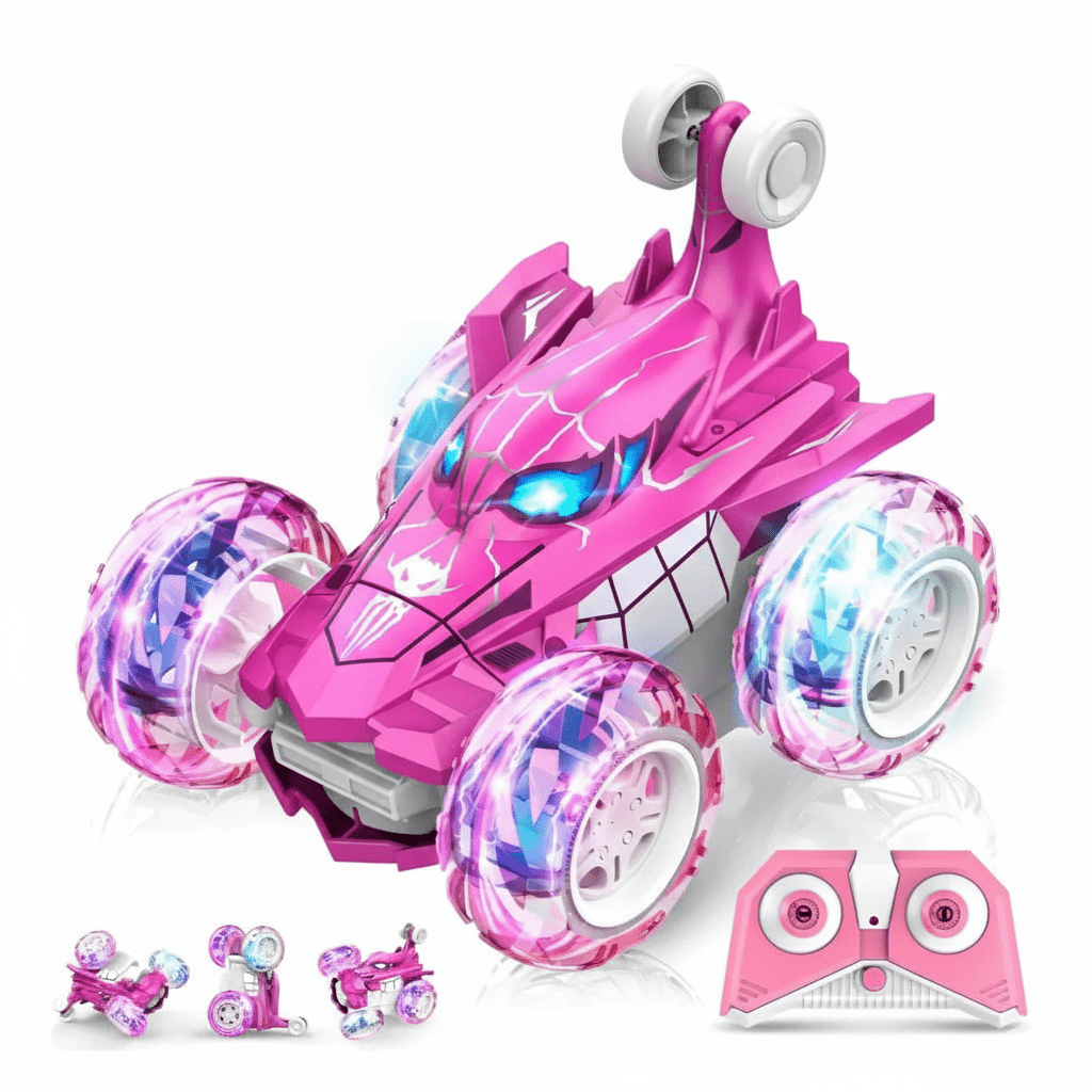 Carrinho Controle Remoto Recarregável Cor Rosa