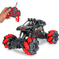 Carrinho Controle Remoto Off Road Rodas Giratórias Bateria Recarregável Infantil Giro 360 graus