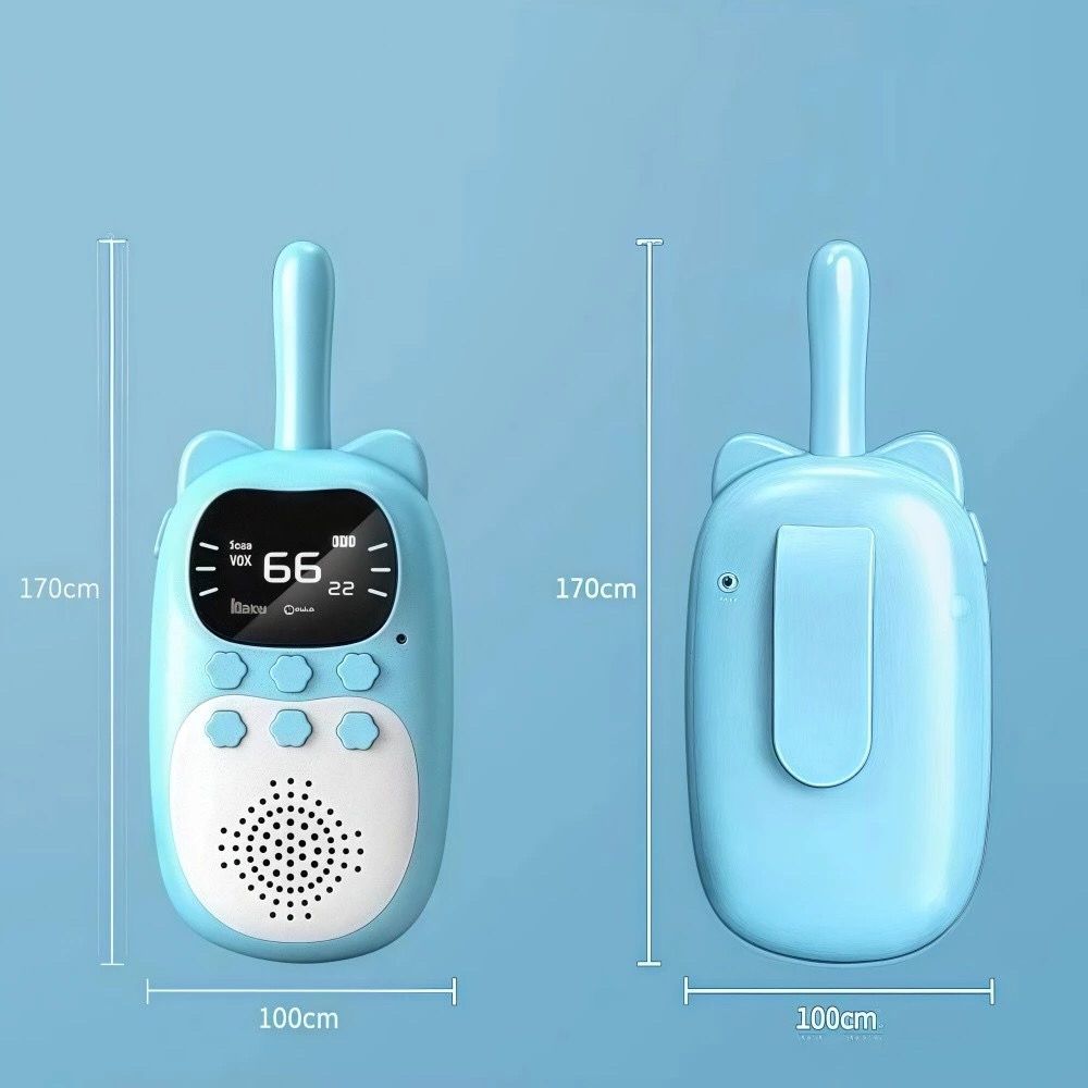 Kit 2 Walkie Talkie Infantil 3km, Rádio Transceptor para Crianças - Brinquedo Interfone com Lanterna