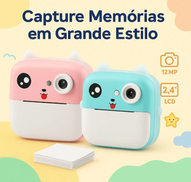 Câmera Infantil Instantânea Full Hd Fotos Jogos Divertidos