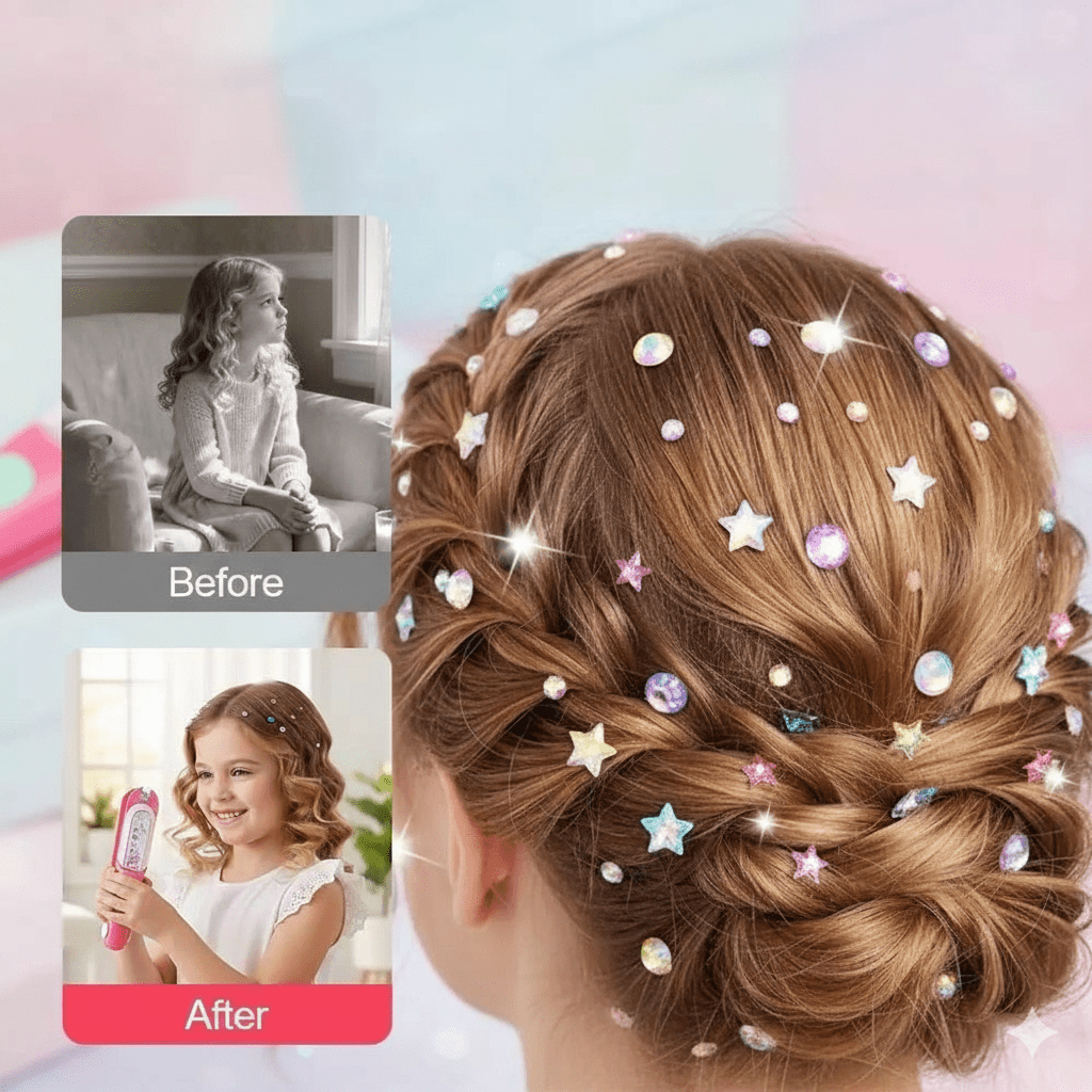 Carimbo De Gema Diamante Com Glitter Akilario