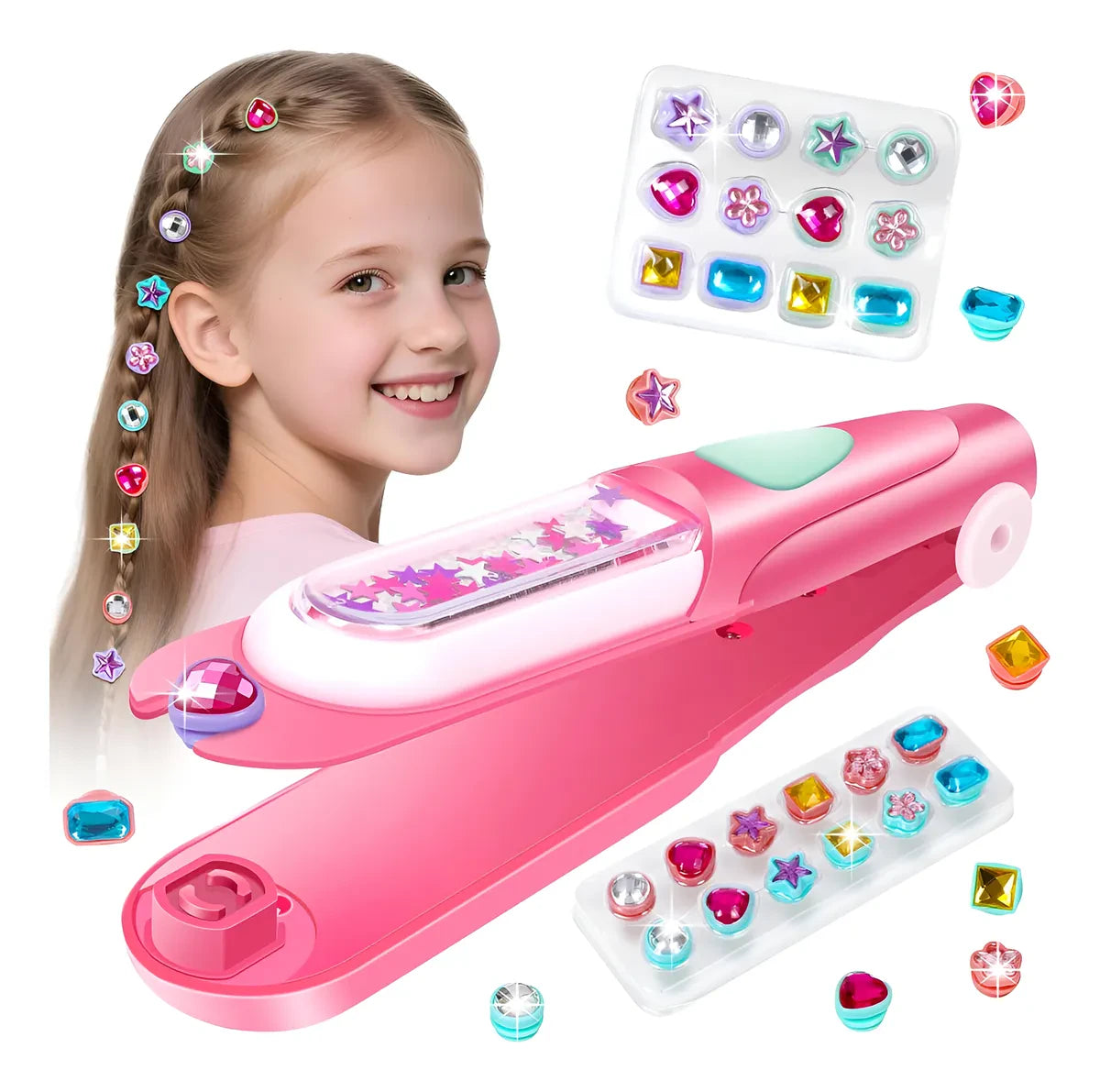 Carimbo De Gema Diamante Com Glitter Akilario