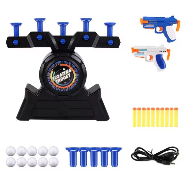 Brinquedo Infantil Alvo Flutuante Com Pistolas Dardos De Espuma Jogo De Tiro Ao Alvo Eletrônico Precisão