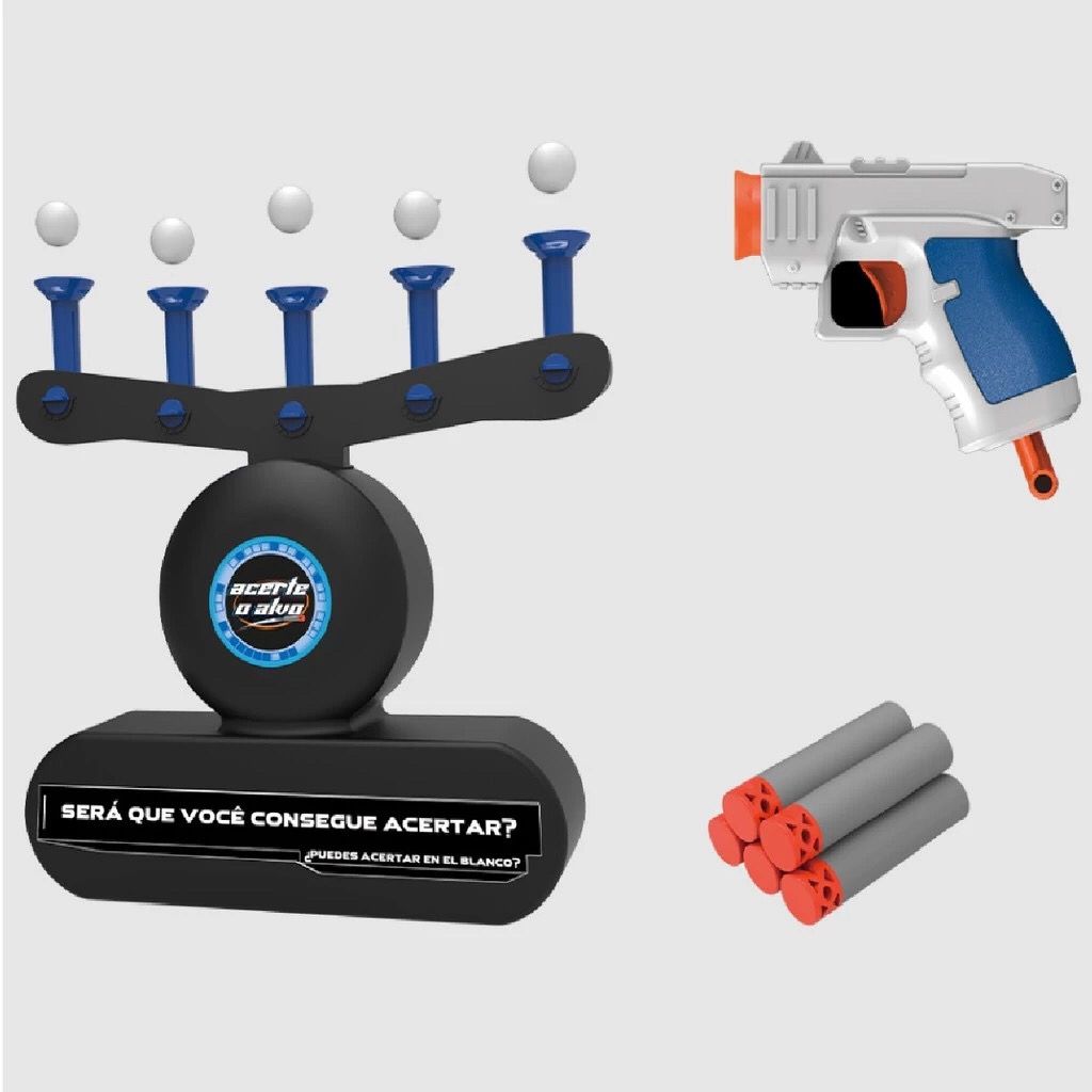 Brinquedo Infantil Alvo Flutuante Com Pistolas Dardos De Espuma Jogo De Tiro Ao Alvo Eletrônico Precisão