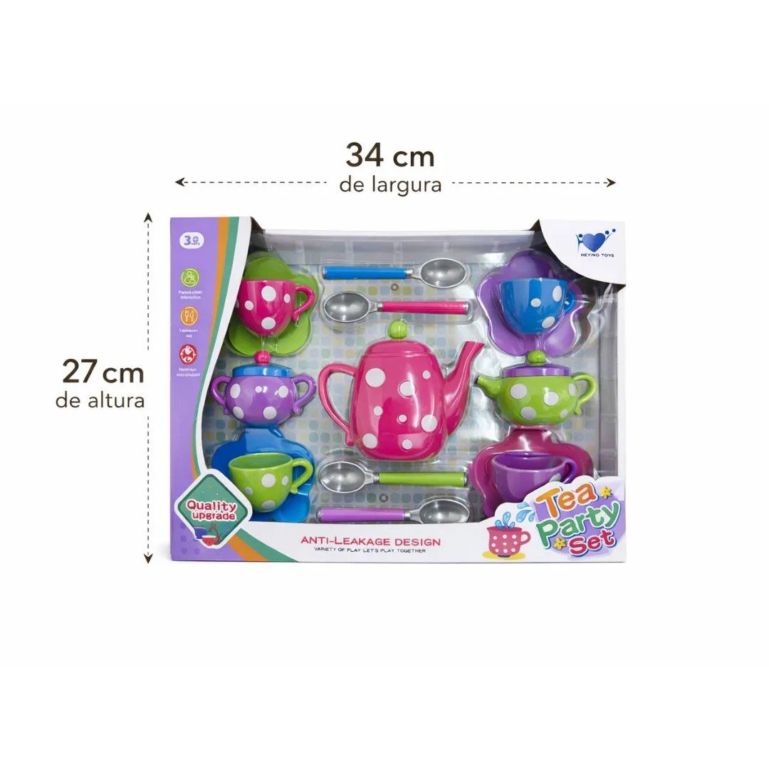 Brinquedo Kit de Chá Faz de conta C/ 15 Peças