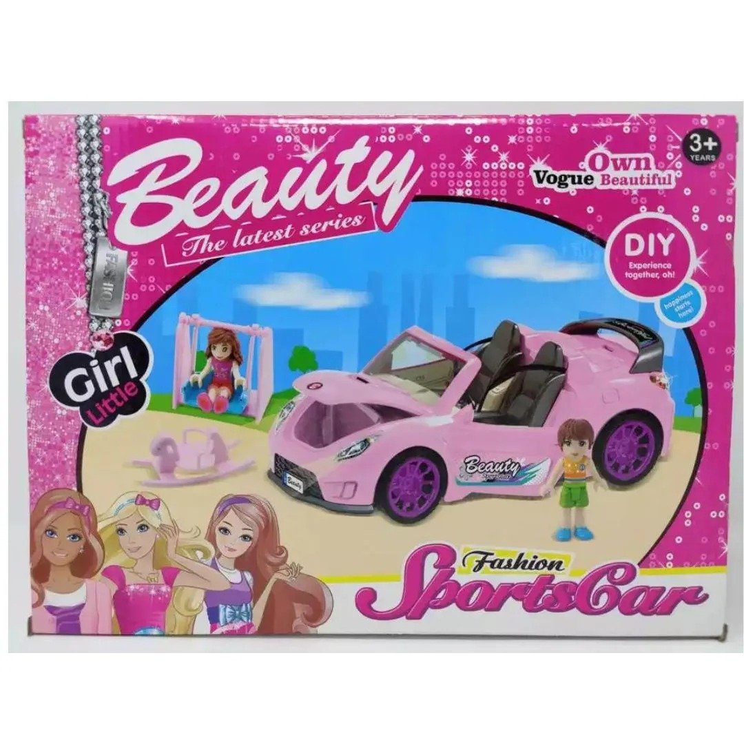 Brinquedo Carro Conversível Barbie C/ Som 6 Peças