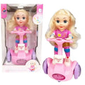 Brinquedo Boneca C/ Patinete 360° Som e Luzes