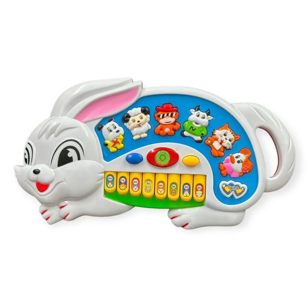 Brinquedo Piano Musical de Coelho C/ Suporte Animais