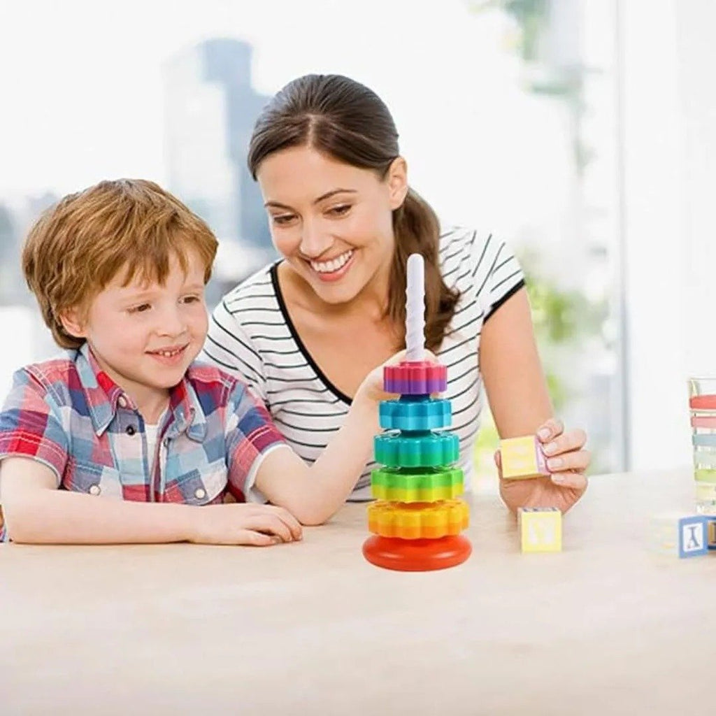 Brinquedo Torre Giratória Arco-íris Educativo