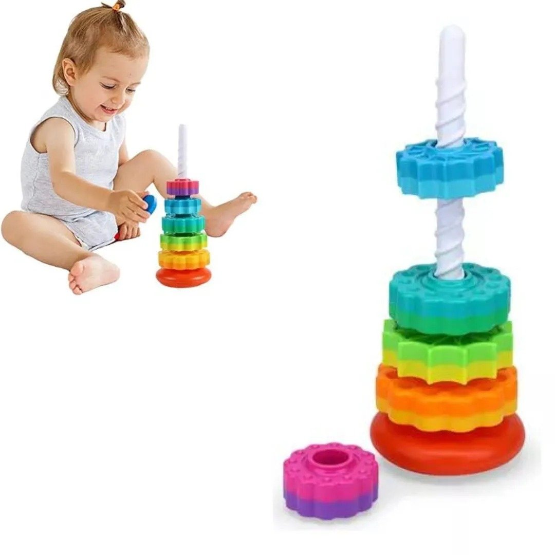 Brinquedo Torre Giratória Arco-íris Educativo